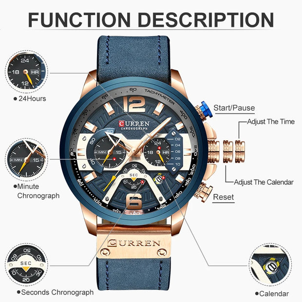 CURREN Luxury Analog Sports Watch