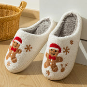 Women's Christmas Gingerbread Man Winter Slippers