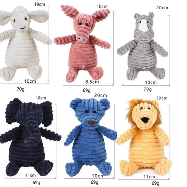 Plush Dog Toy in Animal Shapes