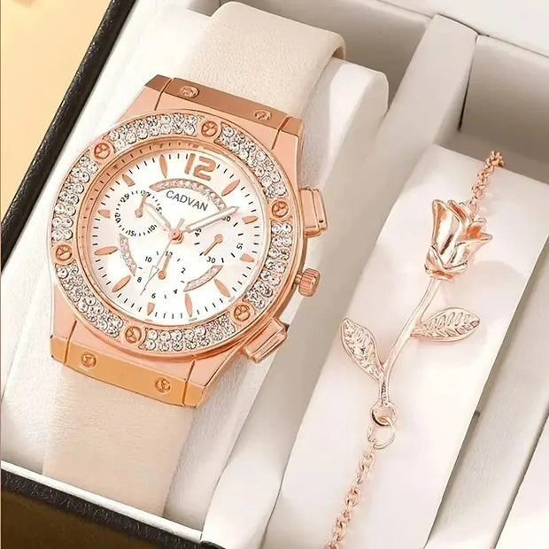 Luxury Rhinestone Women’s Watch Set