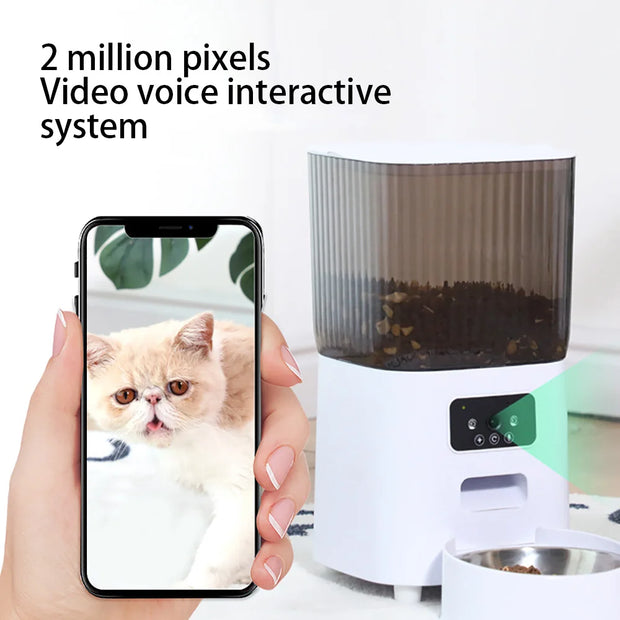 5L Double Bowls Smart Automatic Cat Feeder with Camera