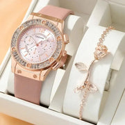 Luxury Rhinestone Women’s Watch Set