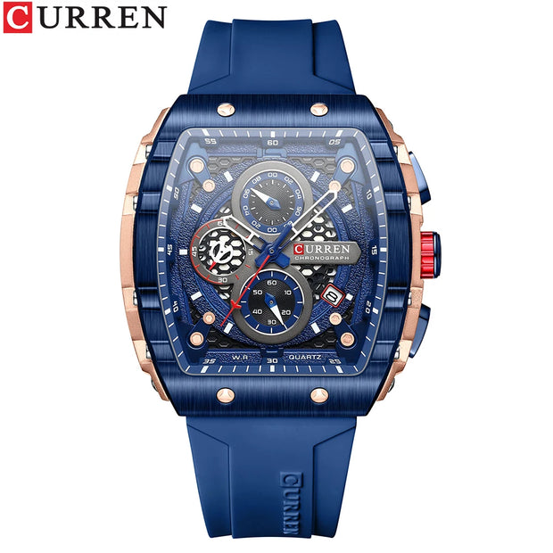 CURREN Luxury Square Chronograph Watch