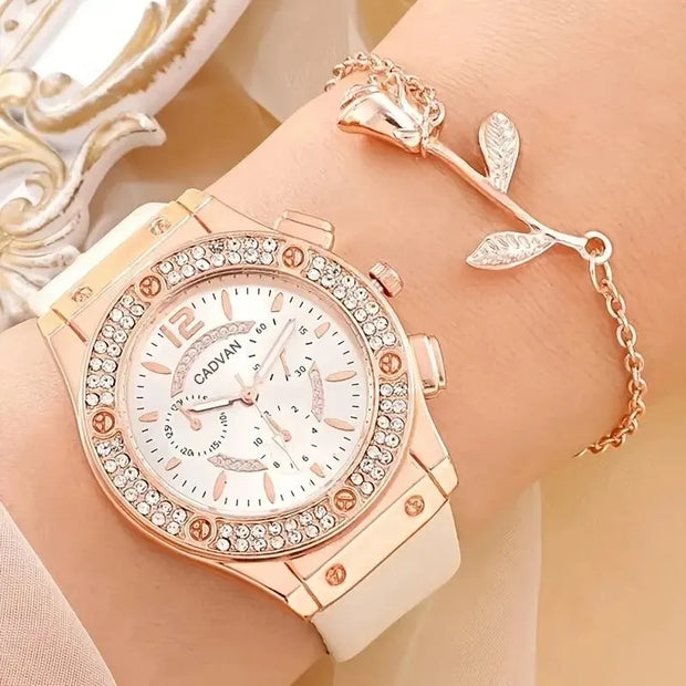 Luxury Rhinestone Women’s Watch Set