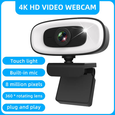 Micro 4K Webcam for Computer With Microphone.