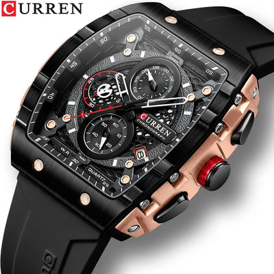 CURREN Luxury Square Chronograph Watch