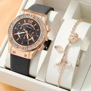 Luxury Rhinestone Women’s Watch Set