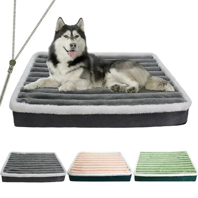 Short Plush Orthopedic Dog Bed