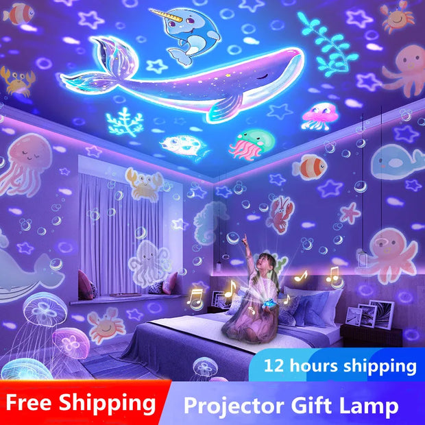 Projector Night Light Rotating Sky Moon Lamp Galaxy