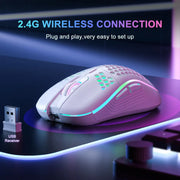 Wireless Gaming Mouse RGB Lighting Charging 2.4G