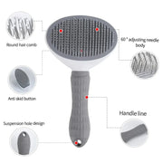 Self-Cleaning Pet Hair Removal Comb