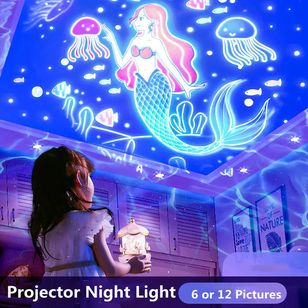 Projector Night Light Rotating Sky Moon Lamp Galaxy