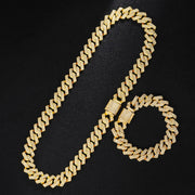 Cuban Chain Watch & Necklace Set