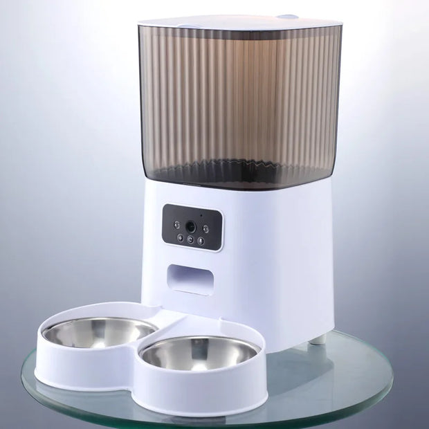 5L Double Bowls Smart Automatic Cat Feeder with Camera