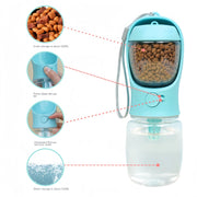 Portable Pet Water Bottle with Food Storage